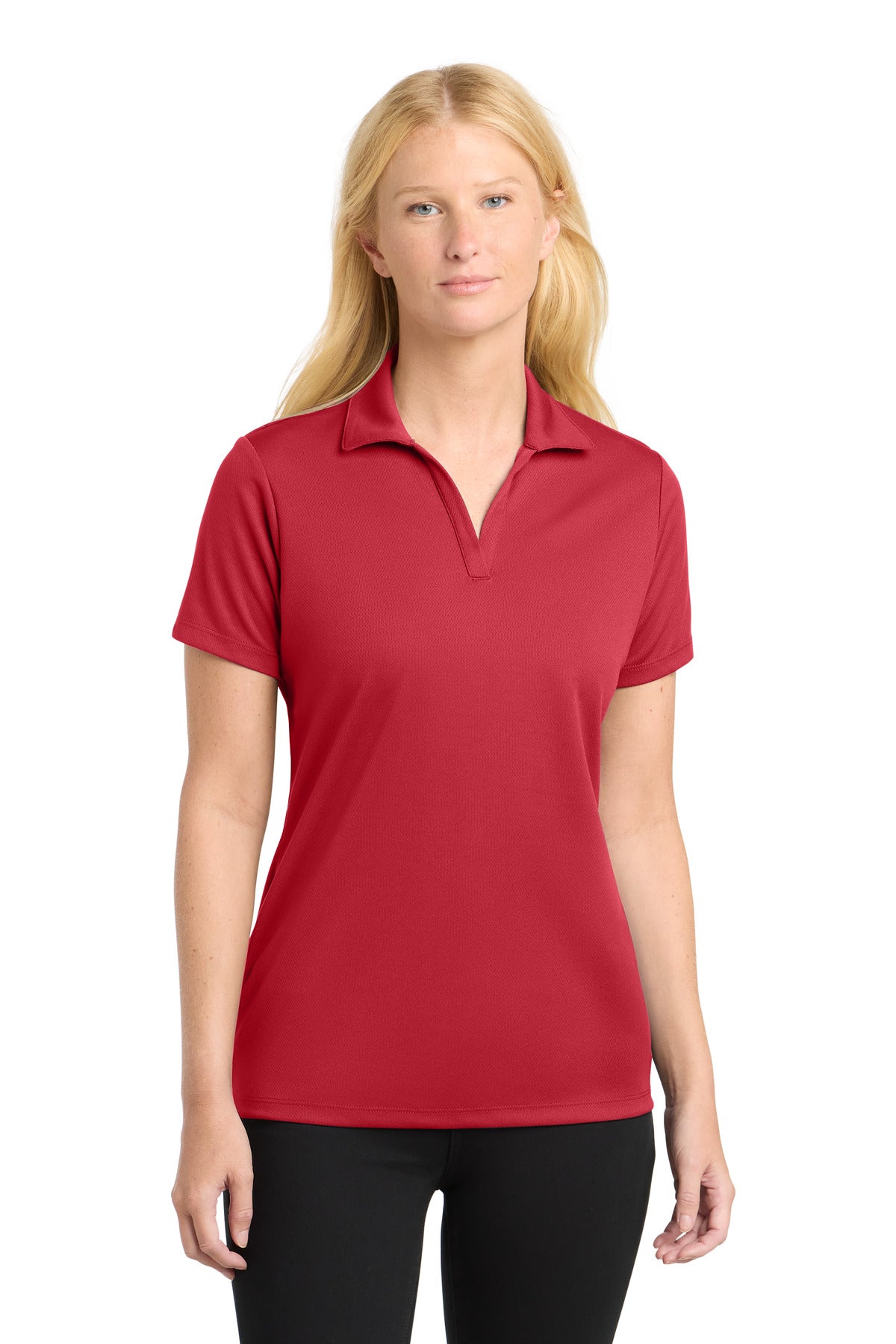 Sport-Tek Women's PosiCharge RacerMesh Polo. LST640 in True Red