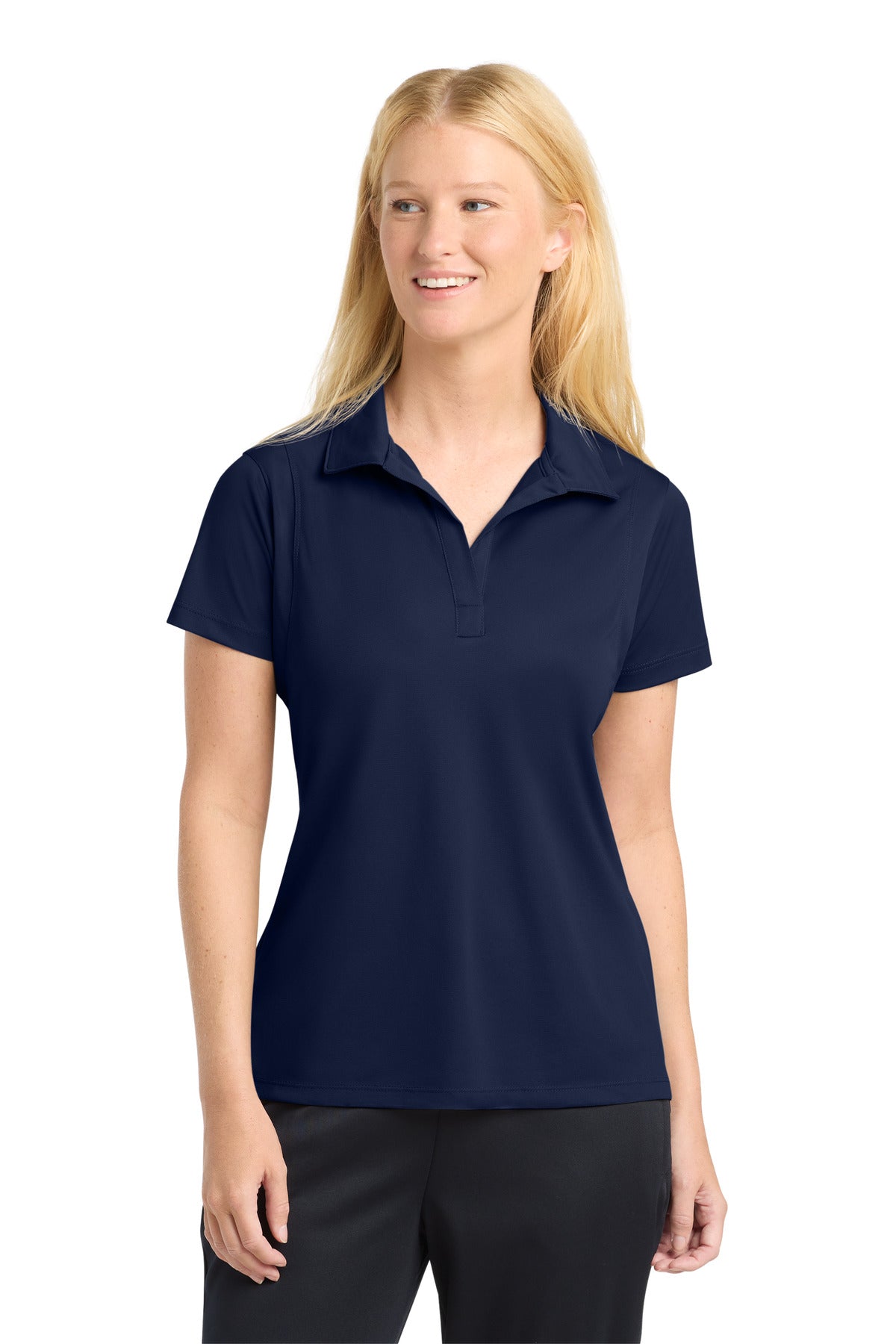 Sport-Tek Women's Micropique Sport-Wick Polo. LST650 in True Navy