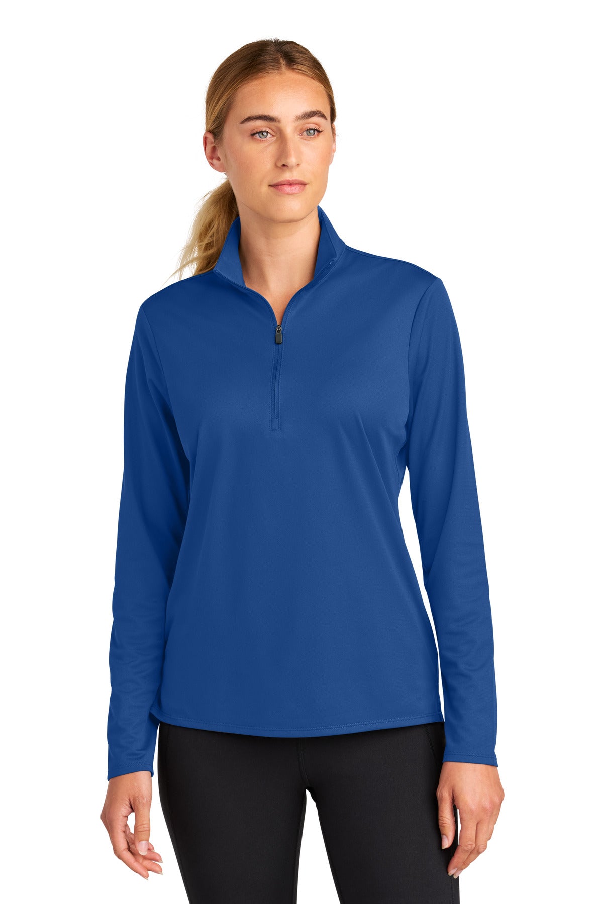Sport-Tek Women's Micropique Sport-Wick 1/4-Zip LST672 in True Royal