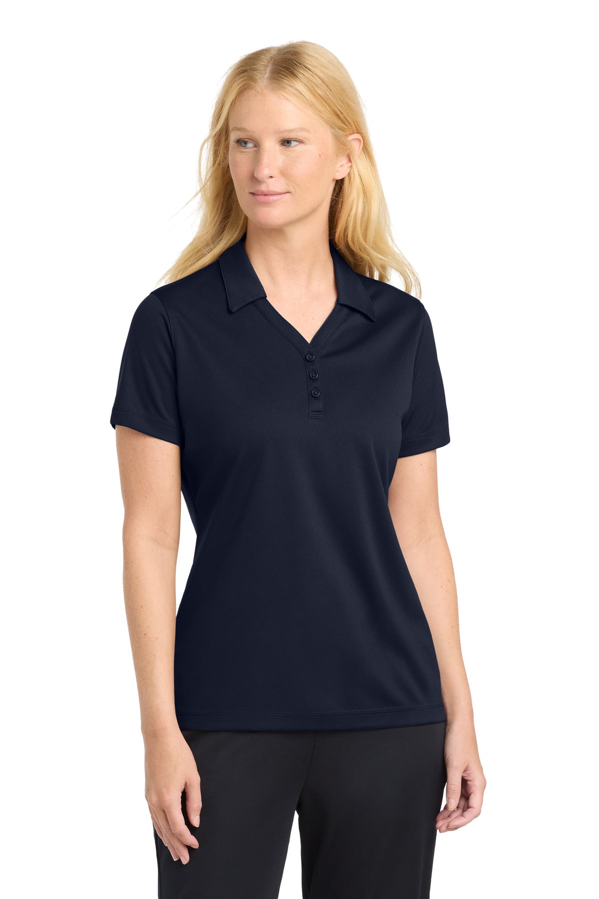 Sport-Tek Women's PosiCharge Micro-Mesh Polo. LST680 in True Navy
