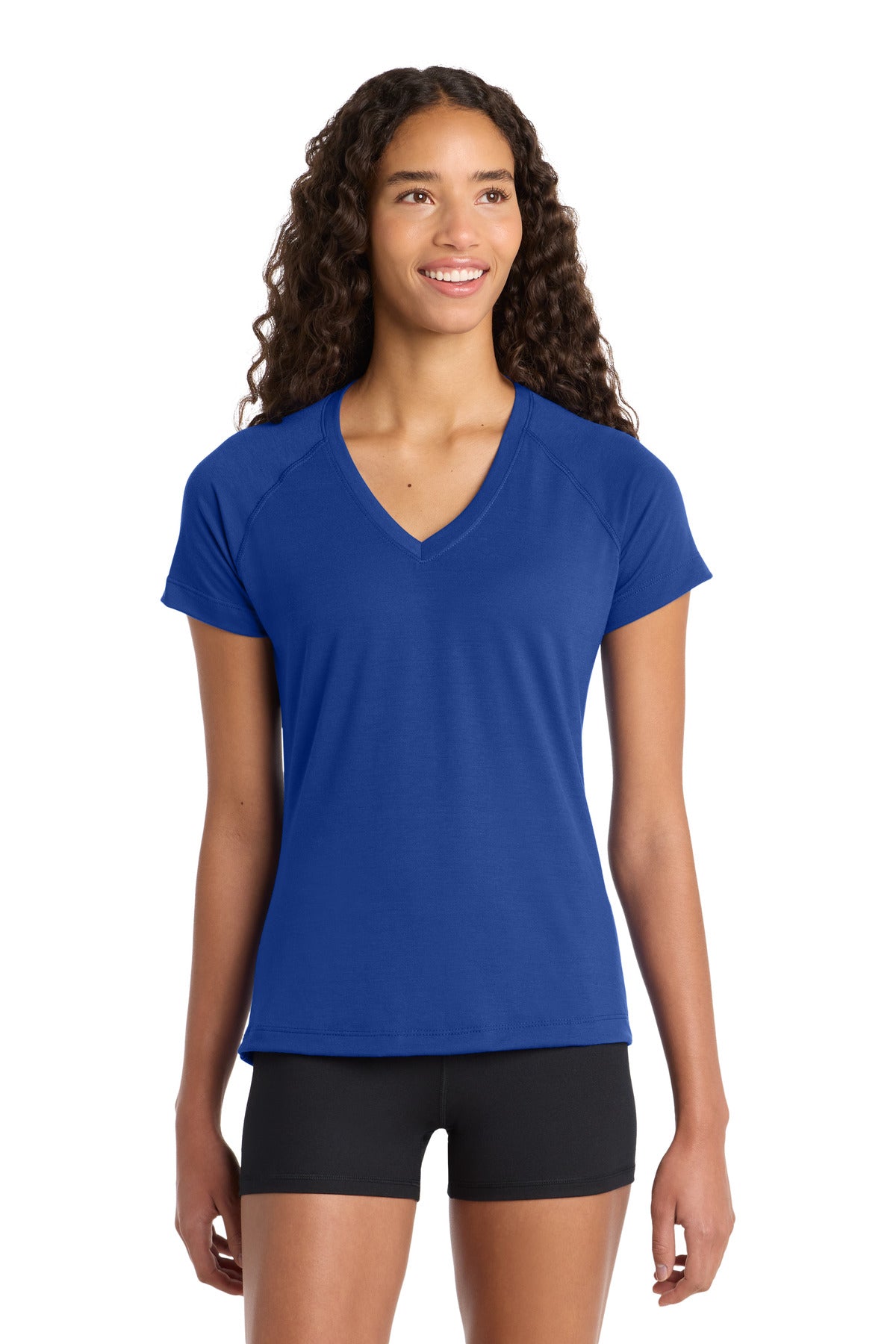Sport-Tek Women's Ultimate Performance V-Neck. LST700 in True Royal
