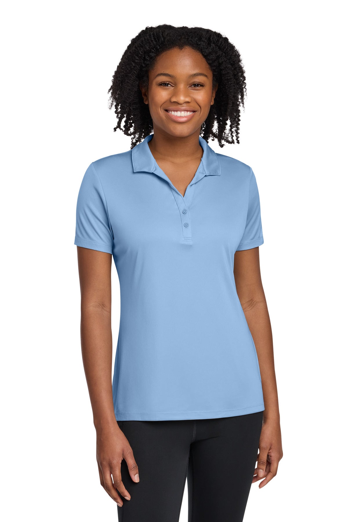 Sport-Tek Women's PosiCharge Re-Compete Polo LST725 in Carolina Blue