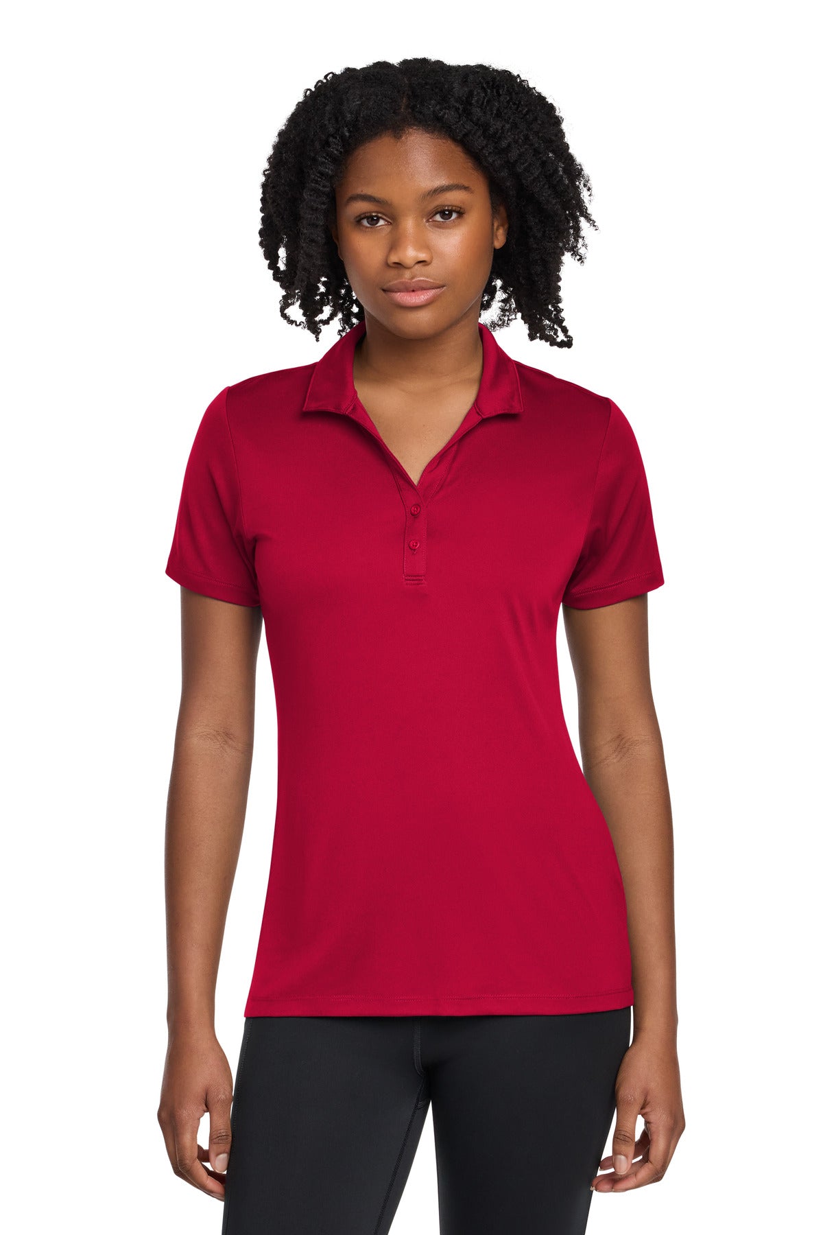 Sport-Tek Women's PosiCharge Re-Compete Polo LST725 in Deep Red