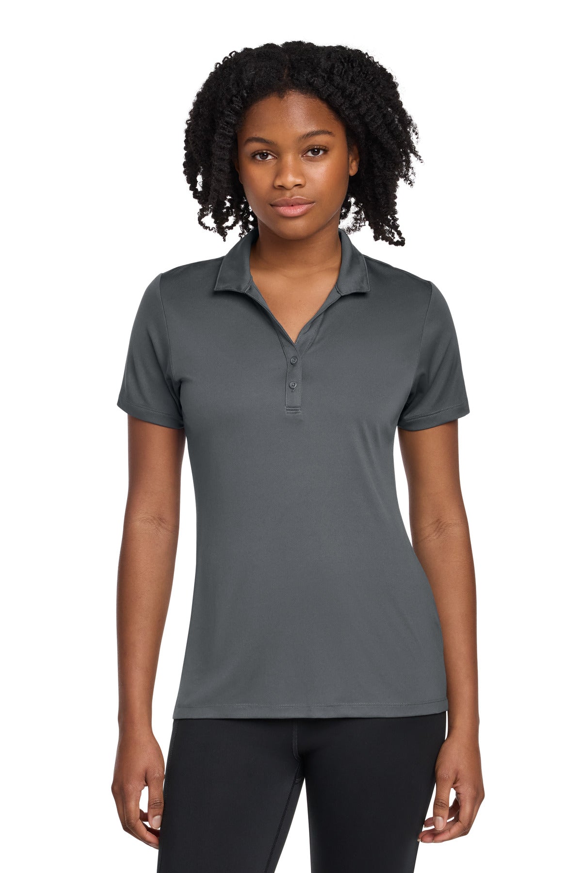 Sport-Tek Women's PosiCharge Re-Compete Polo LST725 in Iron Grey