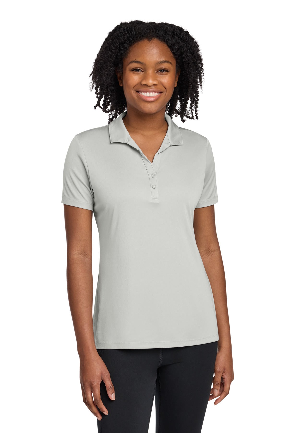 Sport-Tek Women's PosiCharge Re-Compete Polo LST725 in Silver