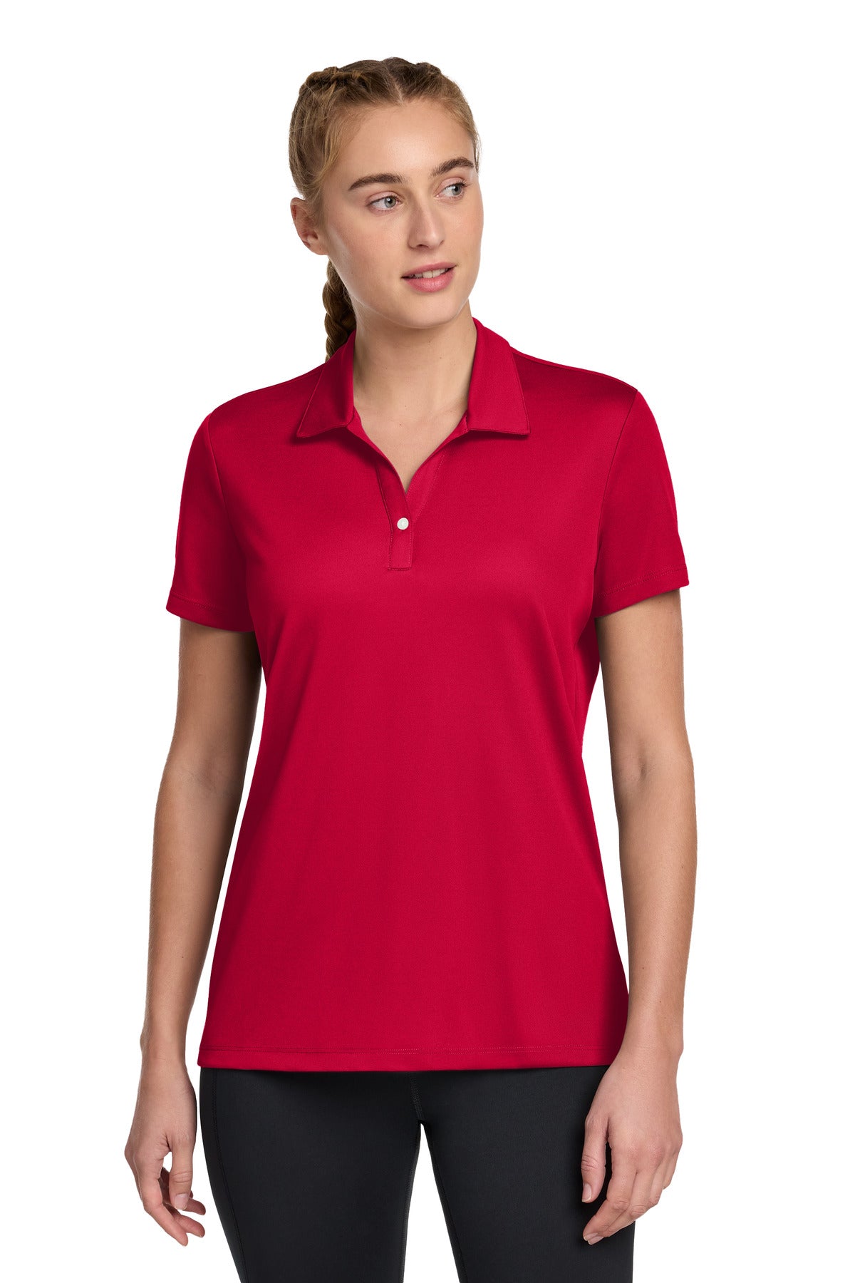 Sport-Tek Women's UV Micropique Polo LST740 in Deep Red