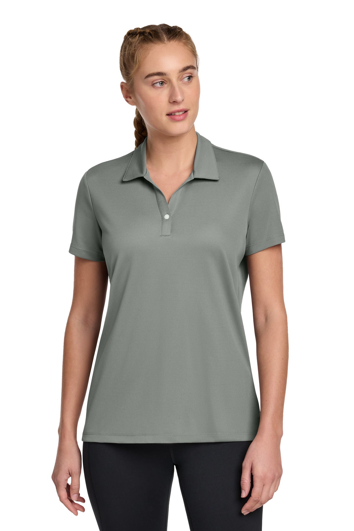 Sport-Tek Women's UV Micropique Polo LST740 in Grey Concrete