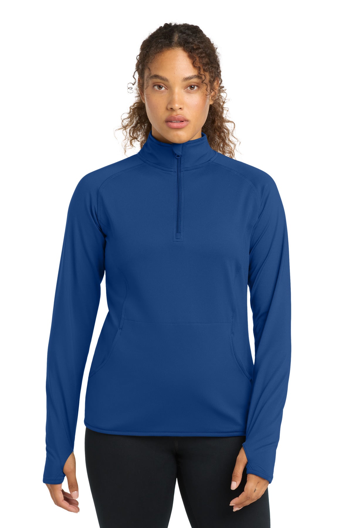 Sport-Tek Women's Sport-Wick Stretch 1/4-Zip Pullover. LST850 in True Royal