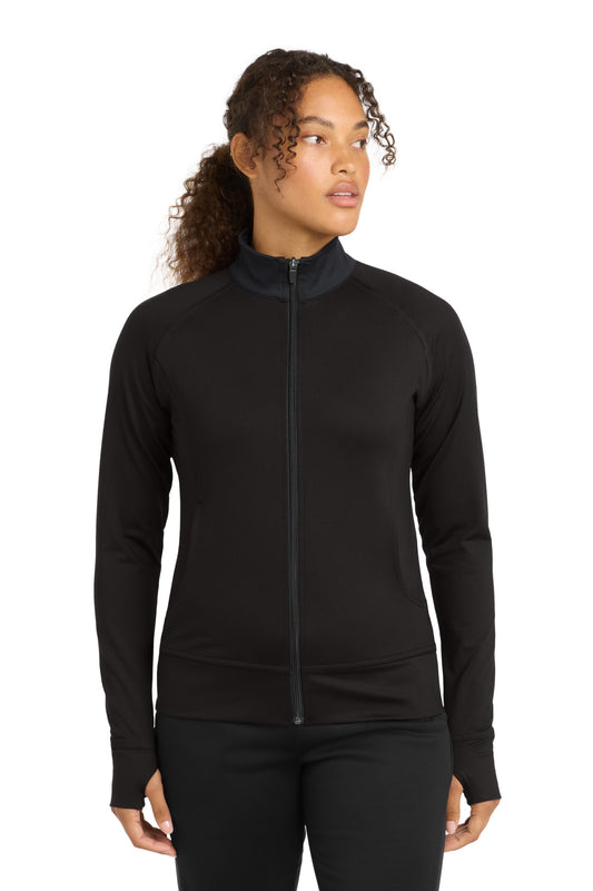 Sport-Tek Women's NRG Fitness Jacket. LST885 in Black