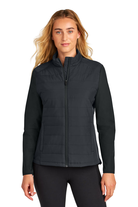 Sport-Tek Women's Teknical Hybrid Jacket LST940 in Black