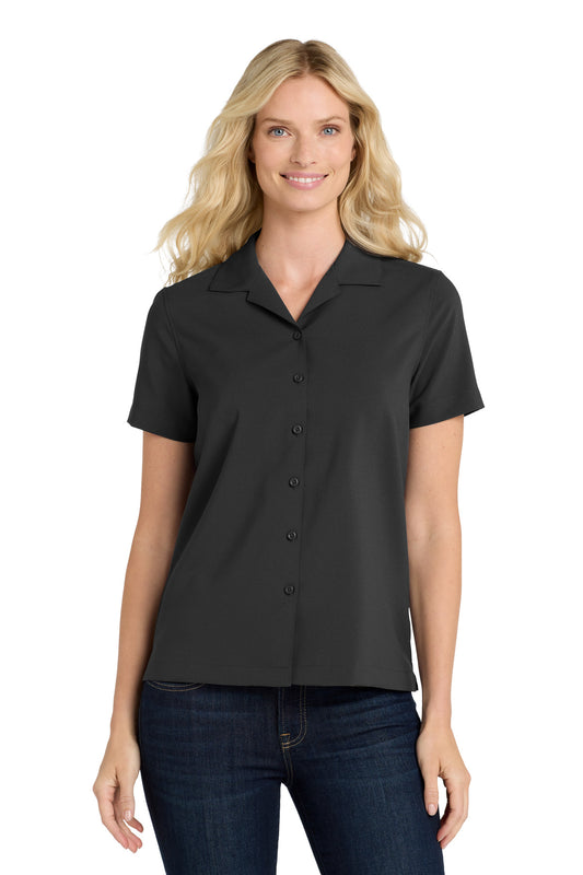 Port Authority Women's Short Sleeve Performance Staff Shirt LW400 in Black