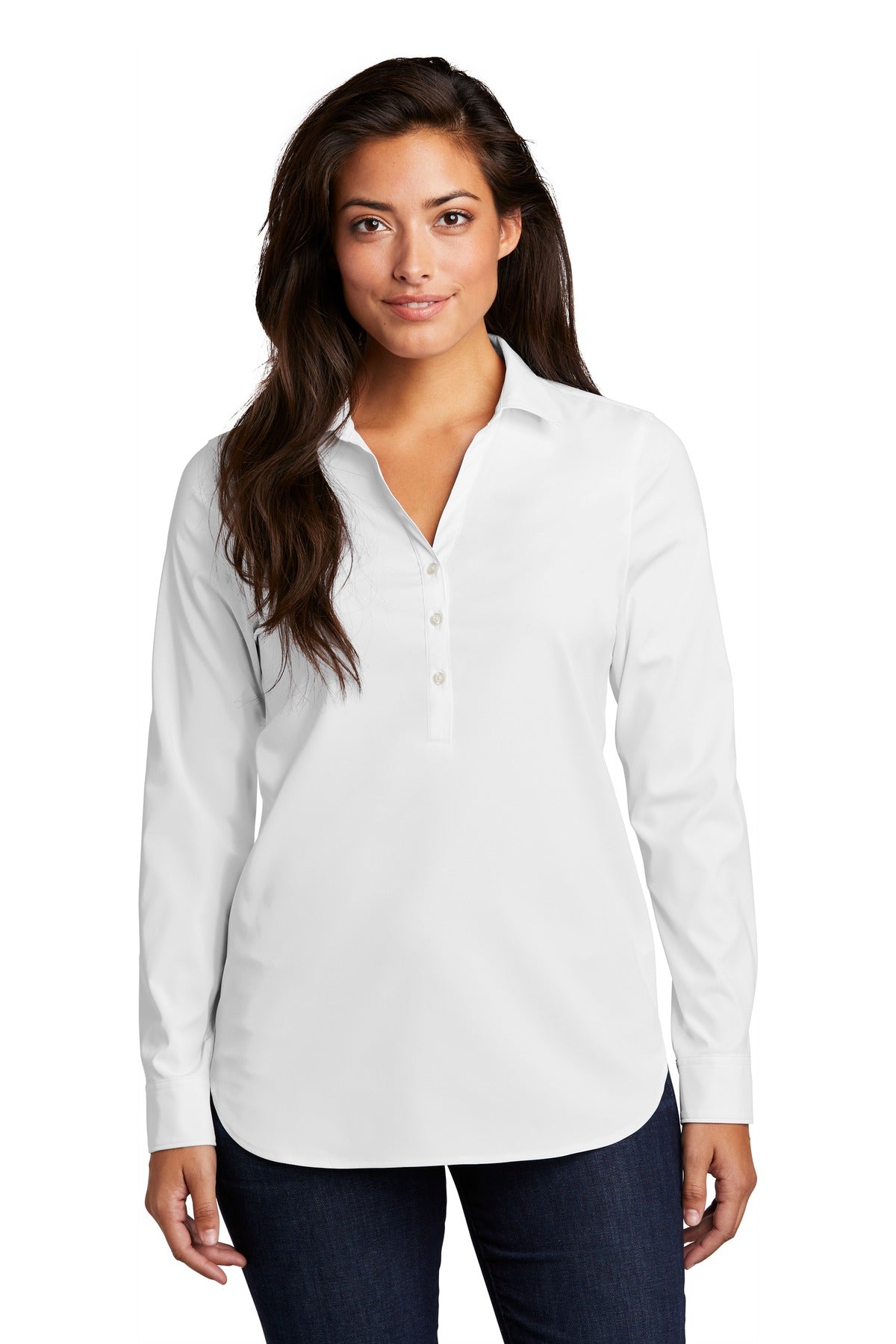 Port Authority  Ladies City Stretch Tunic LW680 in White