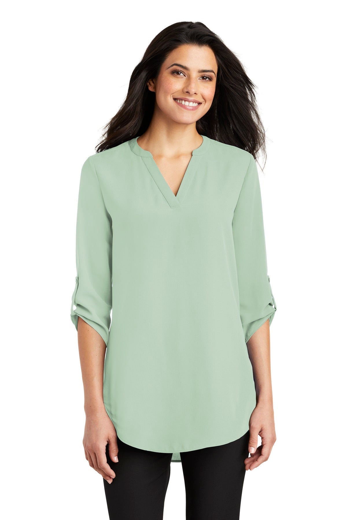Port Authority Women's 3/4-Sleeve Tunic Blouse. LW701 in Misty Sage