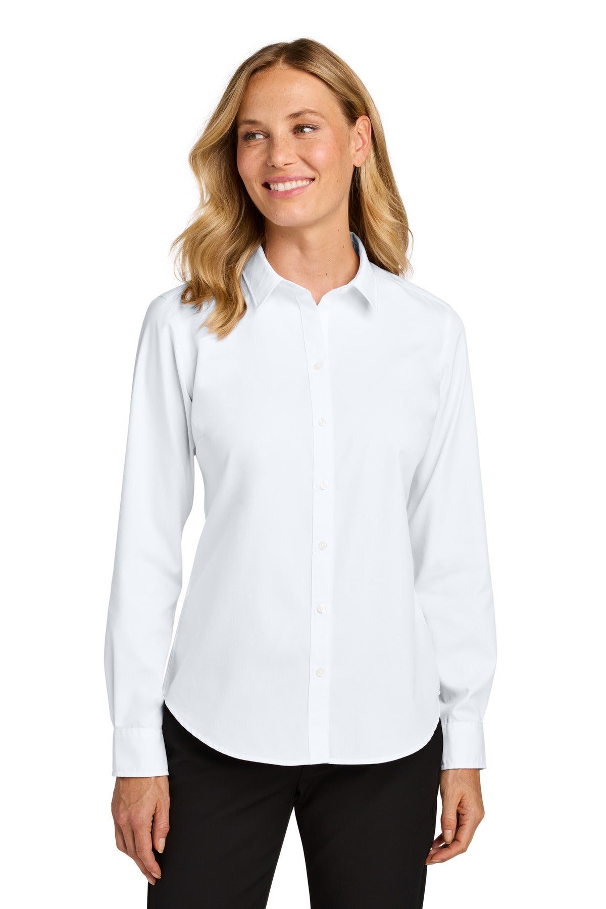 Port Authority Women's Long Sleeve Nailhead Easy Care Shirt LW816 in White