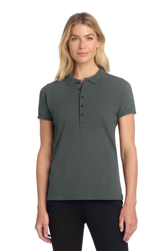 Mercer+Mettle Women's Stretch Heavyweight Pique Polo MM1001 in Anchor Grey