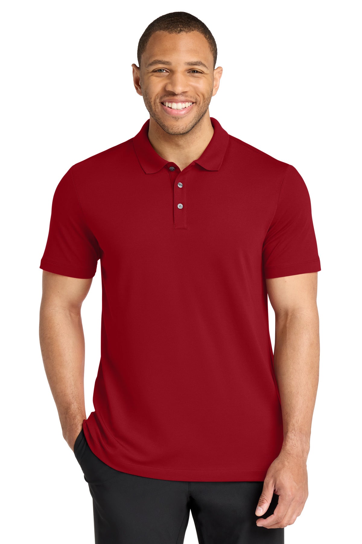 Mercer+Mettle Stretch Pique Polo MM1004 in Apple Red