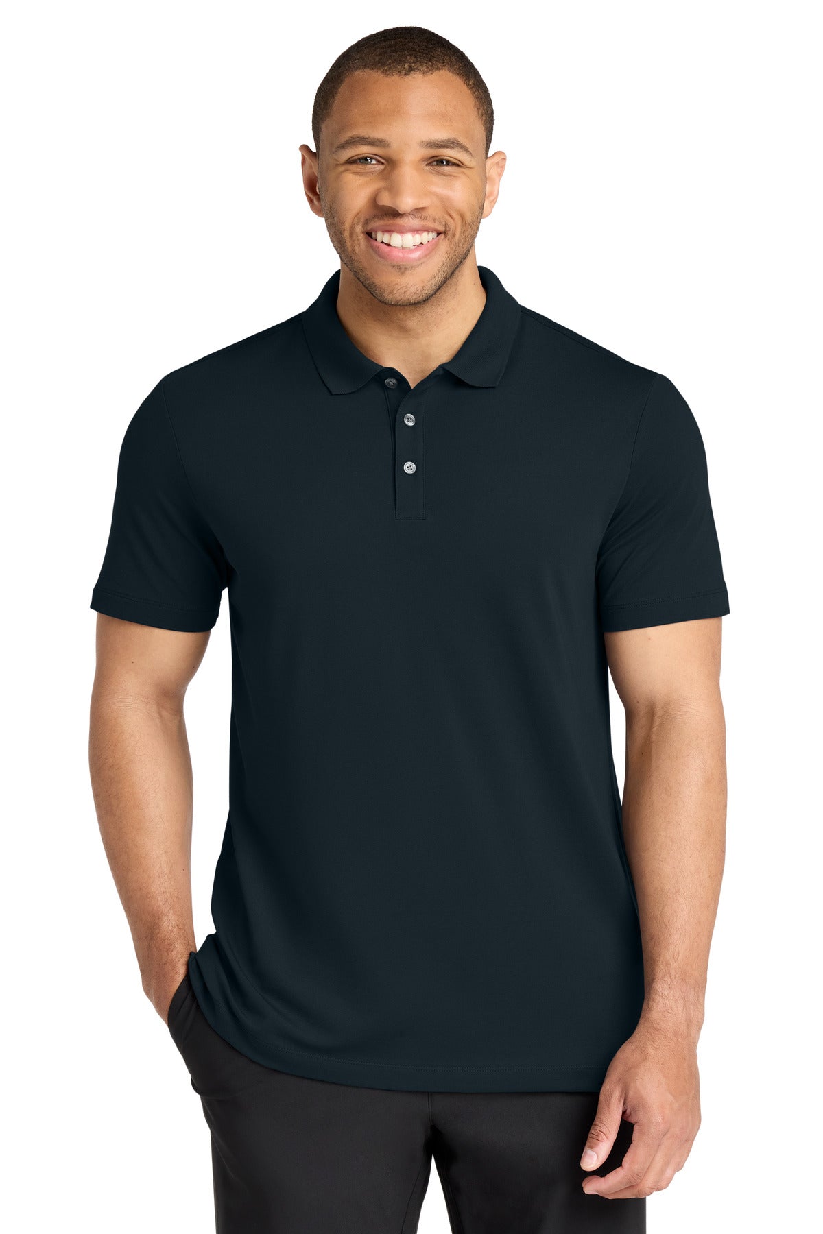 Mercer+Mettle Stretch Pique Polo MM1004 in Night Navy
