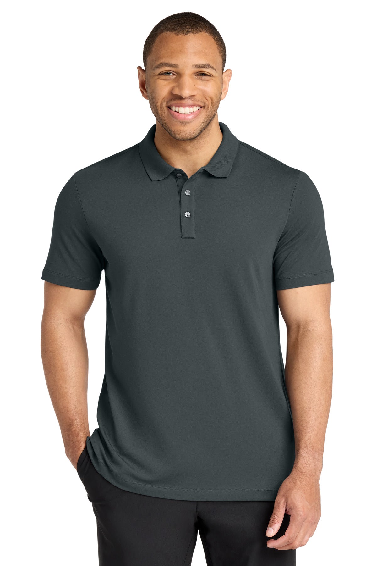 Mercer+Mettle Stretch Pique Polo MM1004 in Storm Grey