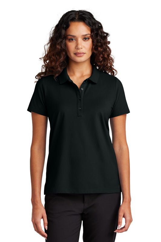 Mercer+Mettle Women's Stretch Pique Polo MM1005 in Deep Black