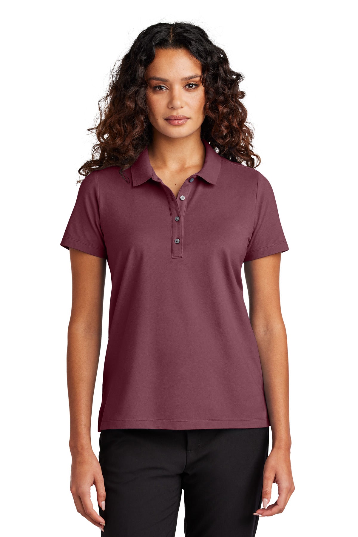 Mercer+Mettle Women's Stretch Pique Polo MM1005 in Rosewood