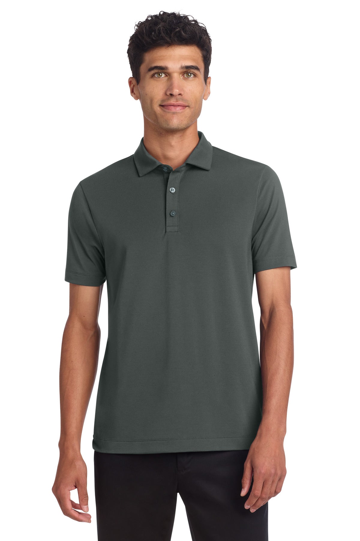 Mercer+Mettle Stretch Jersey Polo MM1014 in Anchor Grey