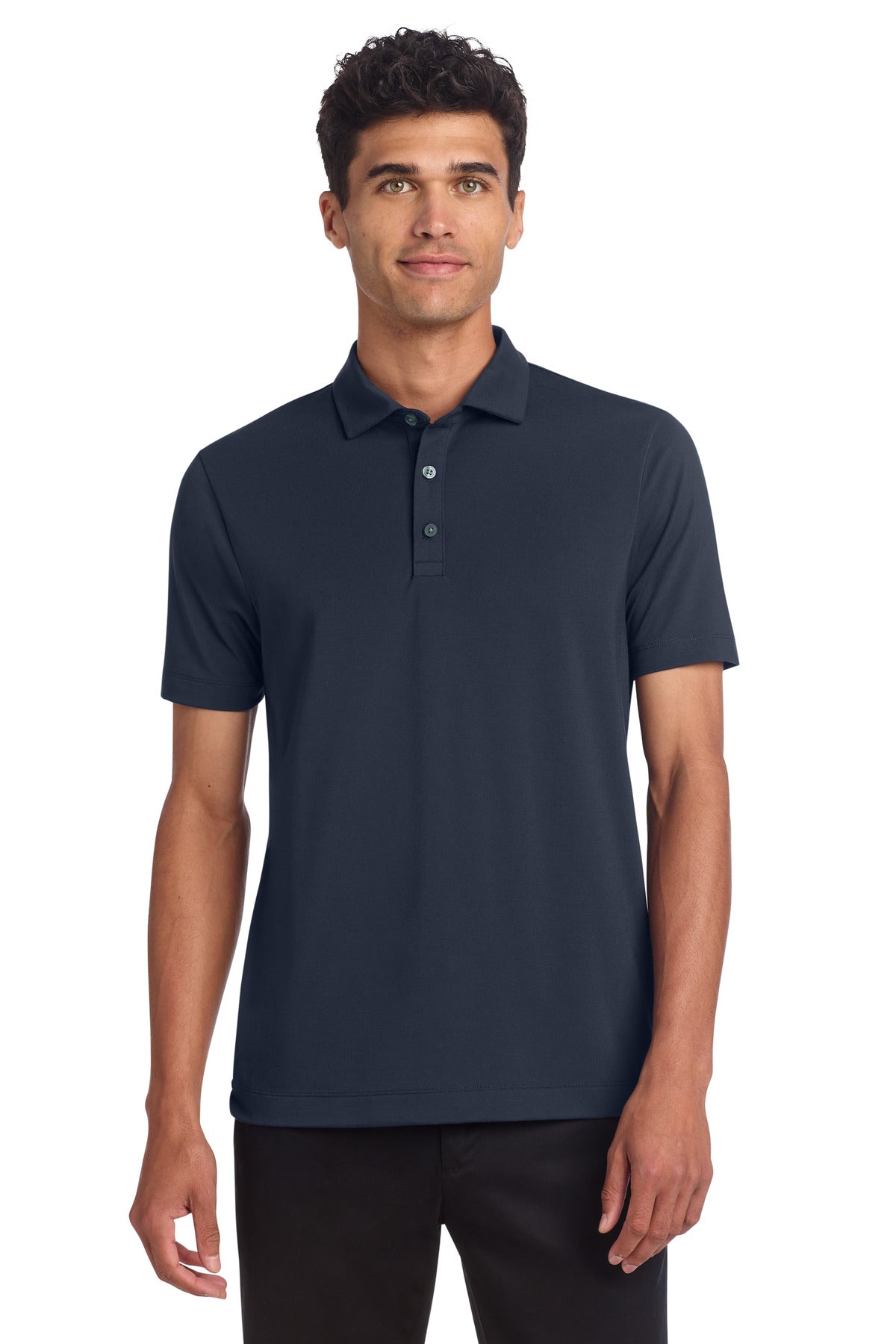 Mercer+Mettle Stretch Jersey Polo MM1014 in Night Navy