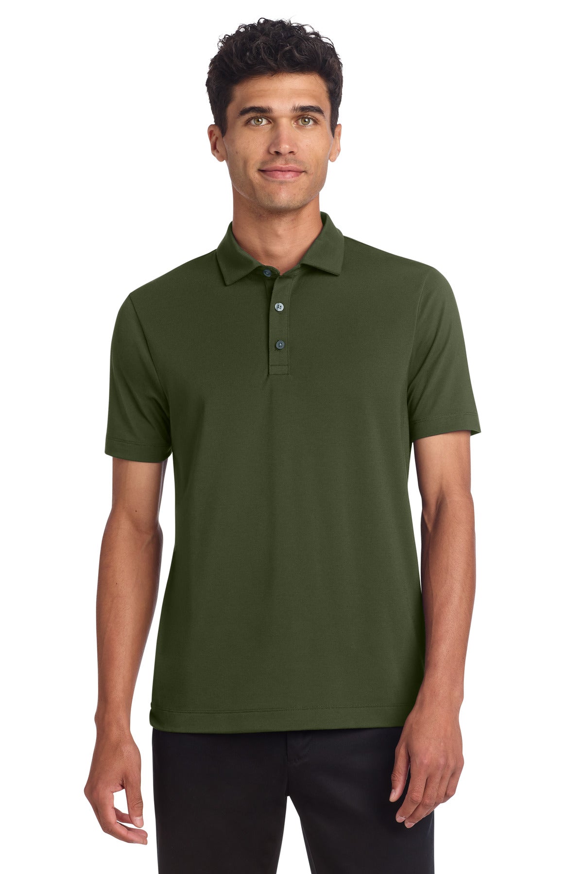Mercer+Mettle Stretch Jersey Polo MM1014 in Townsend Green