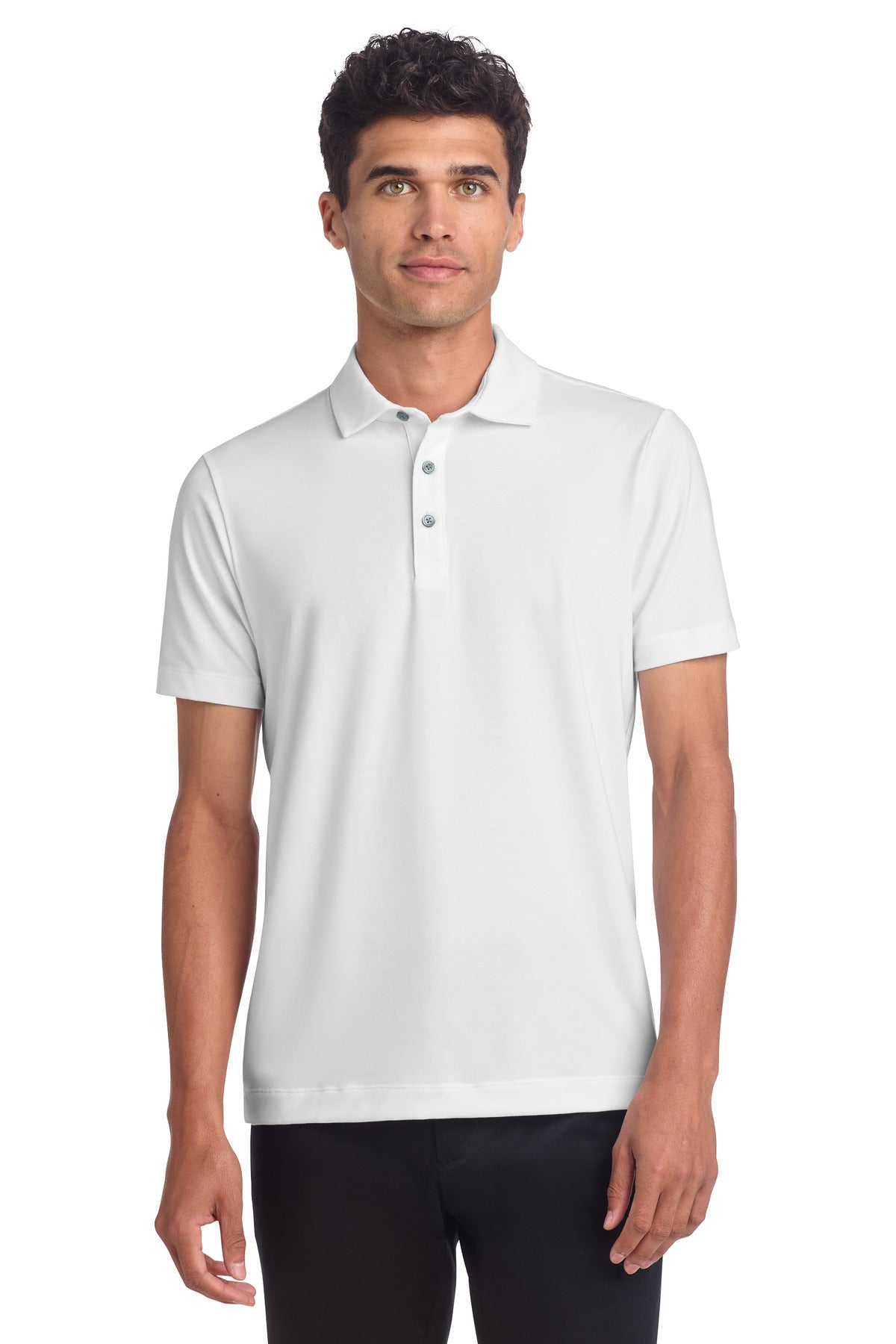 Mercer+Mettle Stretch Jersey Polo MM1014 in White