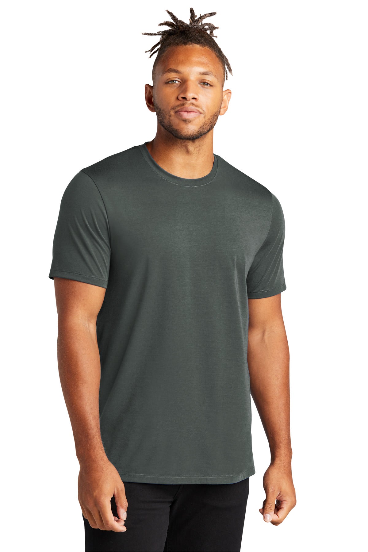 Mercer+Mettle Stretch Jersey Crew MM1016 in Anchor Grey