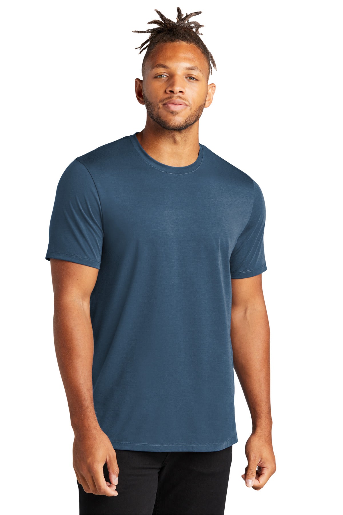 Mercer+Mettle Stretch Jersey Crew MM1016 in Insignia Blue