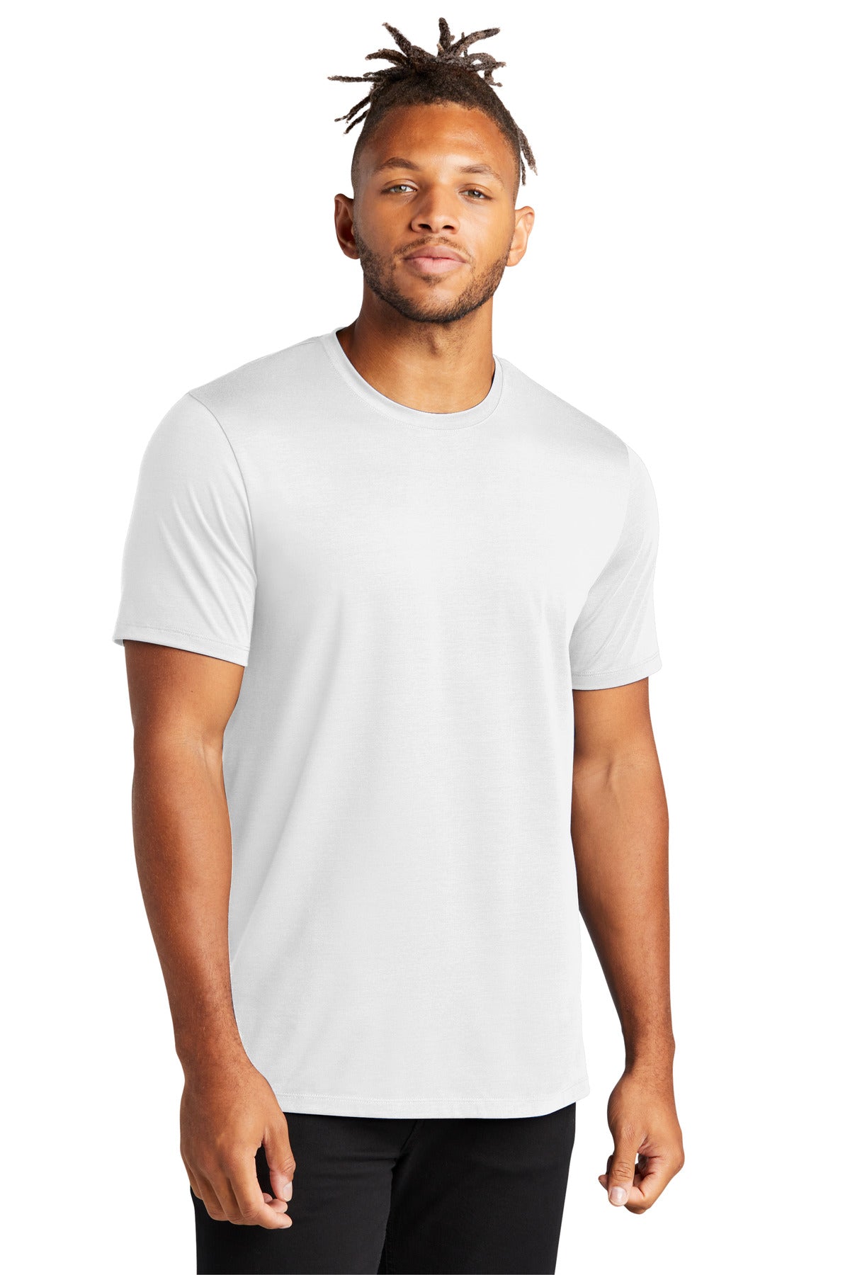 Mercer+Mettle Stretch Jersey Crew MM1016 in White