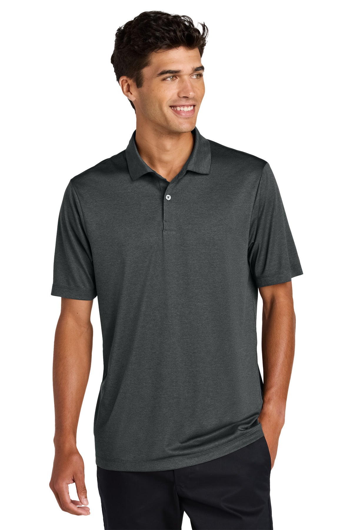Mercer+Mettle Recharge Jersey Polo MM1020 in Anchor Grey Heather