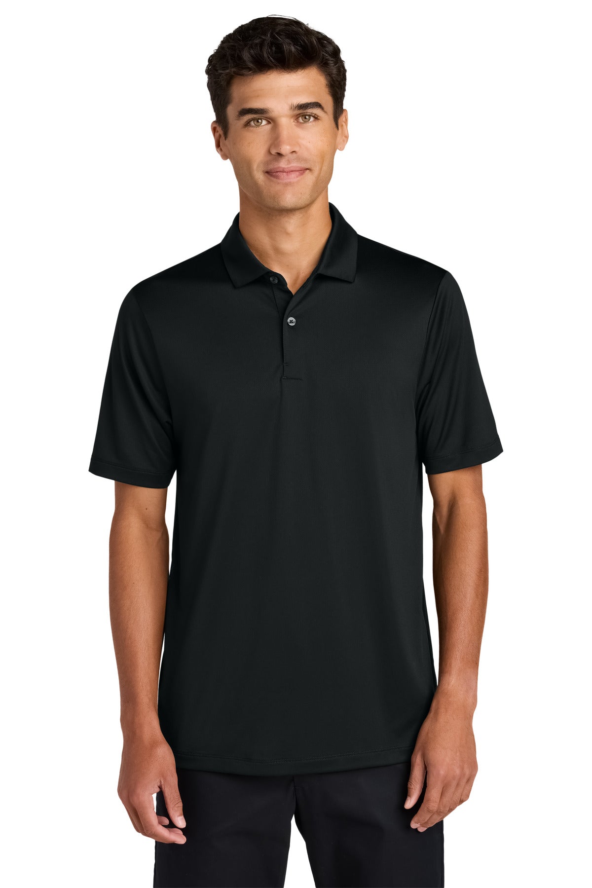 Mercer+Mettle Recharge Jersey Polo MM1020 in Deep Black