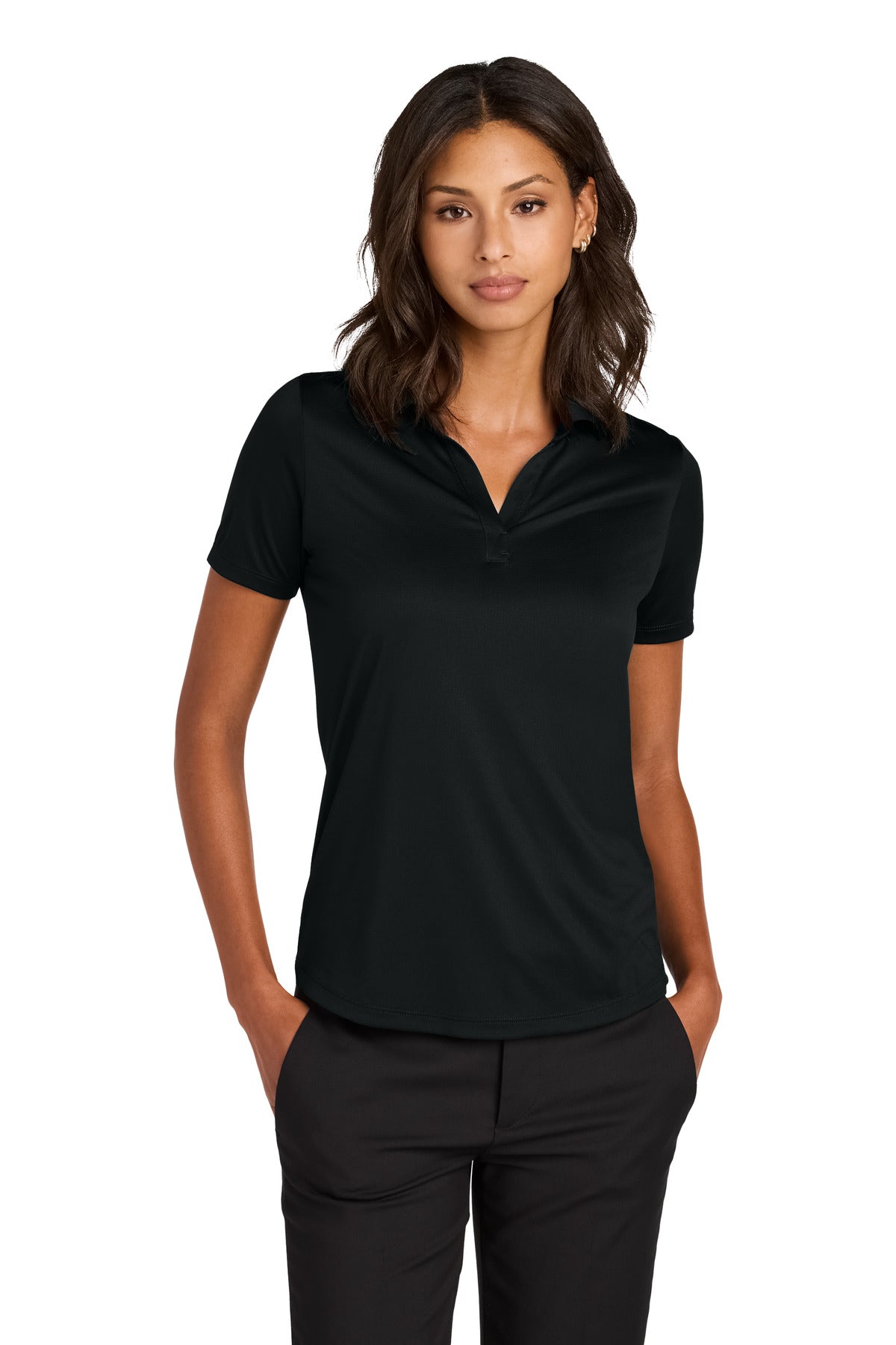 Mercer+Mettle Women's Recharge Jersey Polo MM1021 in Deep Black