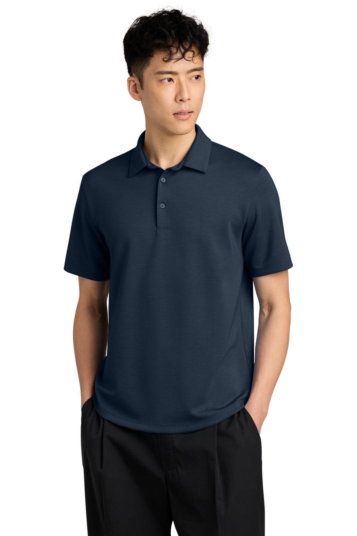 Mercer+Mettle Lite Spacer Polo MM1040 in Night Navy