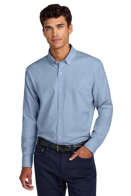 Mercer+Mettle Long Sleeve Modern Oxford Shirt MM2002 in Cobalt