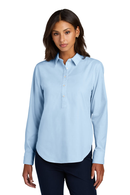Mercer+Mettle Women's Long Sleeve Modern Oxford Shirt MM2003 in Light Blue