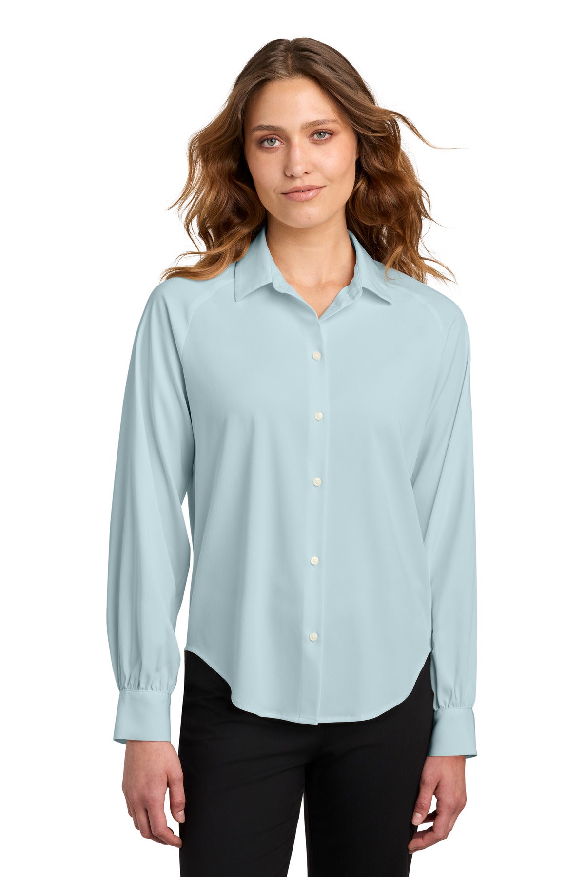 Mercer+Mettle Women's Long Sleeve Buttery Soft Blouse MM2017 in Celestial Blue