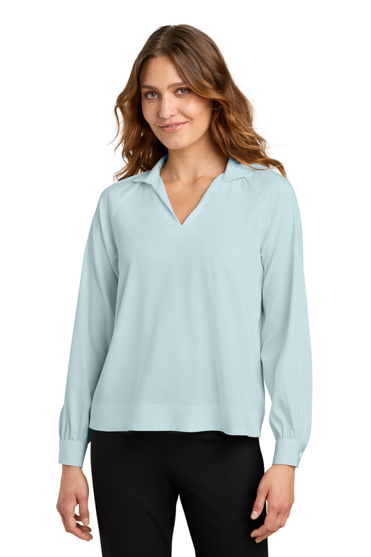 Mercer+Mettle Women's Long Sleeve Buttery Soft Popover Blouse MM2019 in Celestial Blue