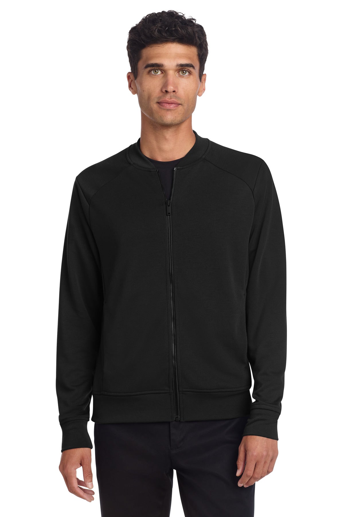 Mercer+Mettle Double-Knit Bomber MM3000 in Deep Black