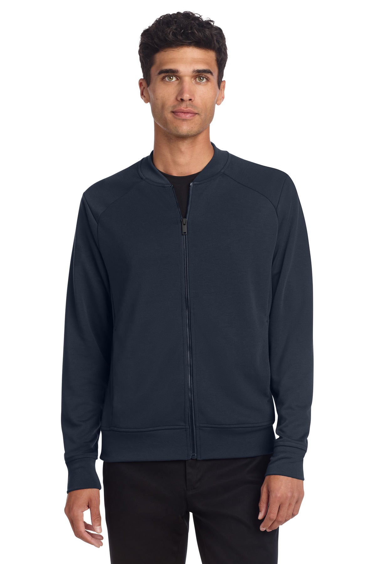 Mercer+Mettle Double-Knit Bomber MM3000 in Night Navy