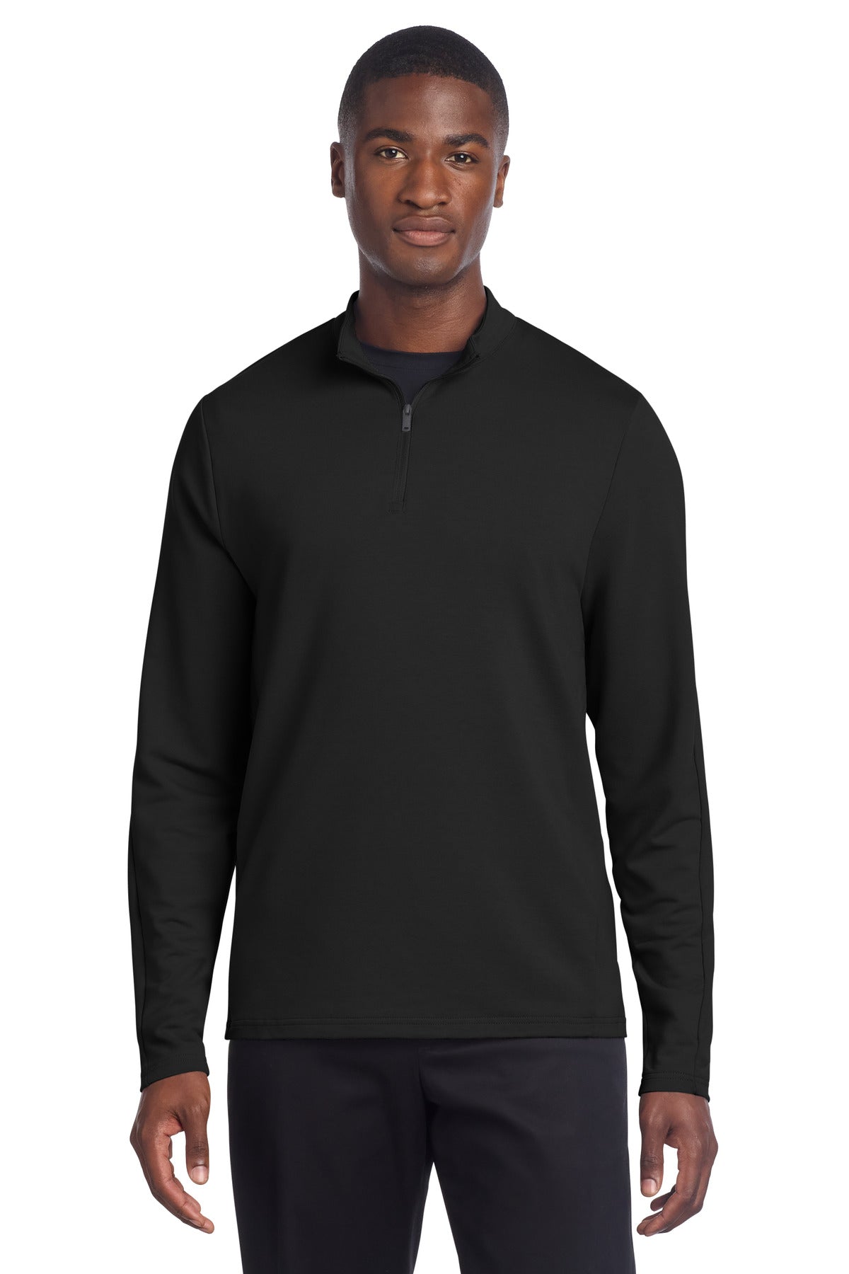 Mercer+Mettle Stretch 1/4-Zip Pullover MM3010 in Deep Black