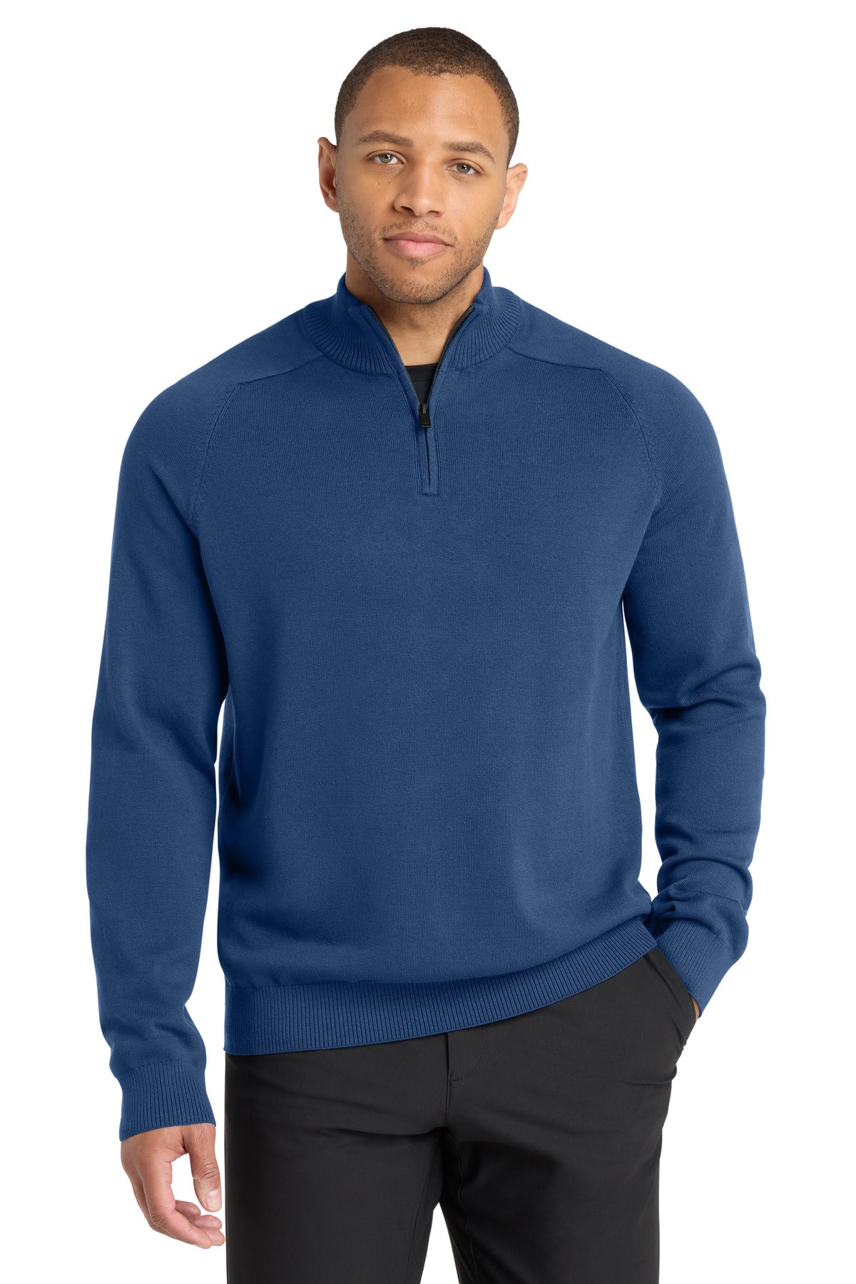 Mercer+Mettle 1/4-Zip Sweater MM3020 in Insignia Blue