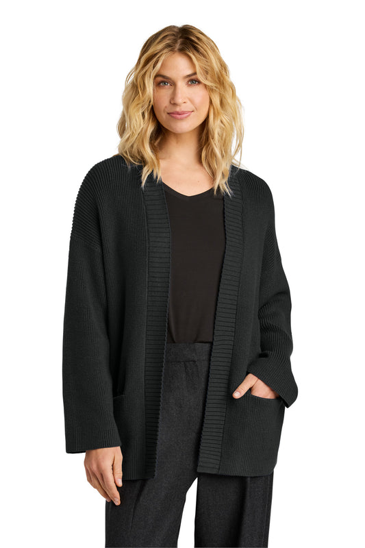 Mercer+Mettle Women's Open Cardi MM3021 in Deep Black