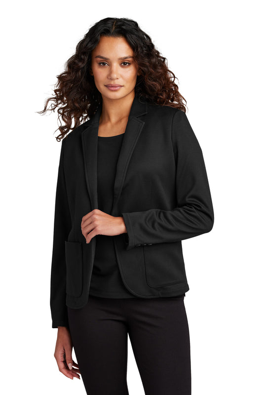 Mercer+Mettle Women's Relaxed Knit Blazer MM3031 in Deep Black