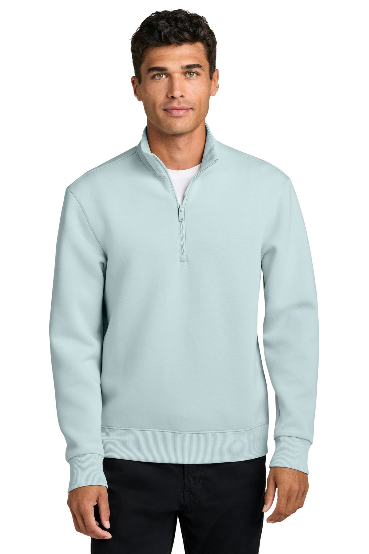 Mercer+Mettle Soft Spacer 1/4-Zip MM3100 in Celestial Blue