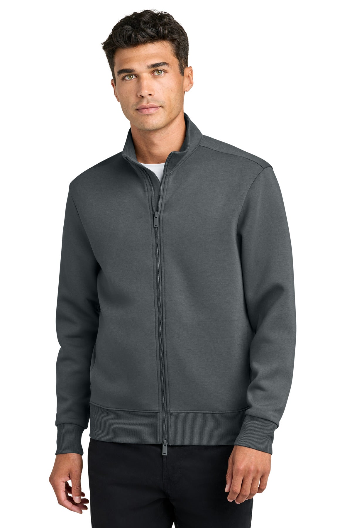Mercer+Mettle Soft Spacer Full-Zip MM3102 in Storm Grey
