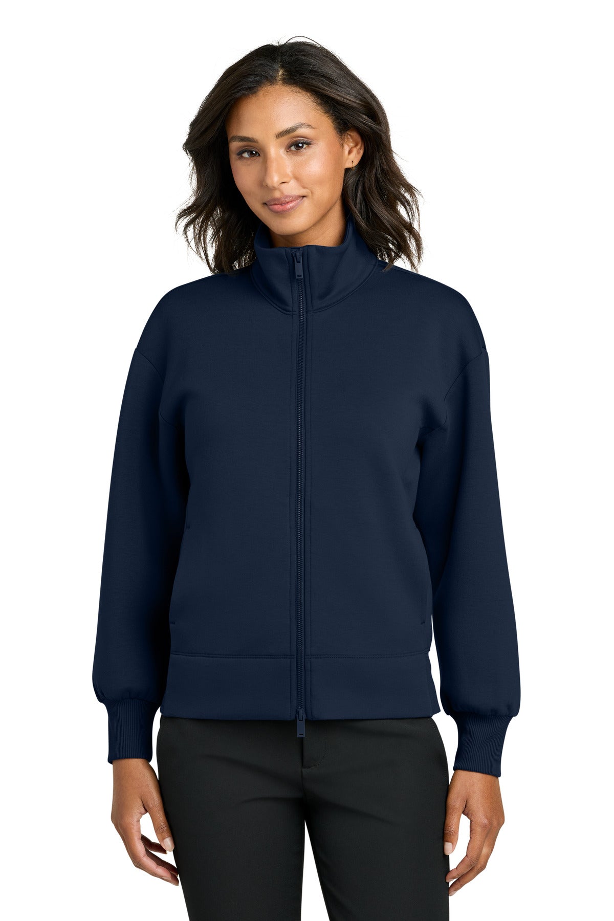 Mercer+Mettle Women's Soft Spacer Full-Zip MM3103 in Night Navy