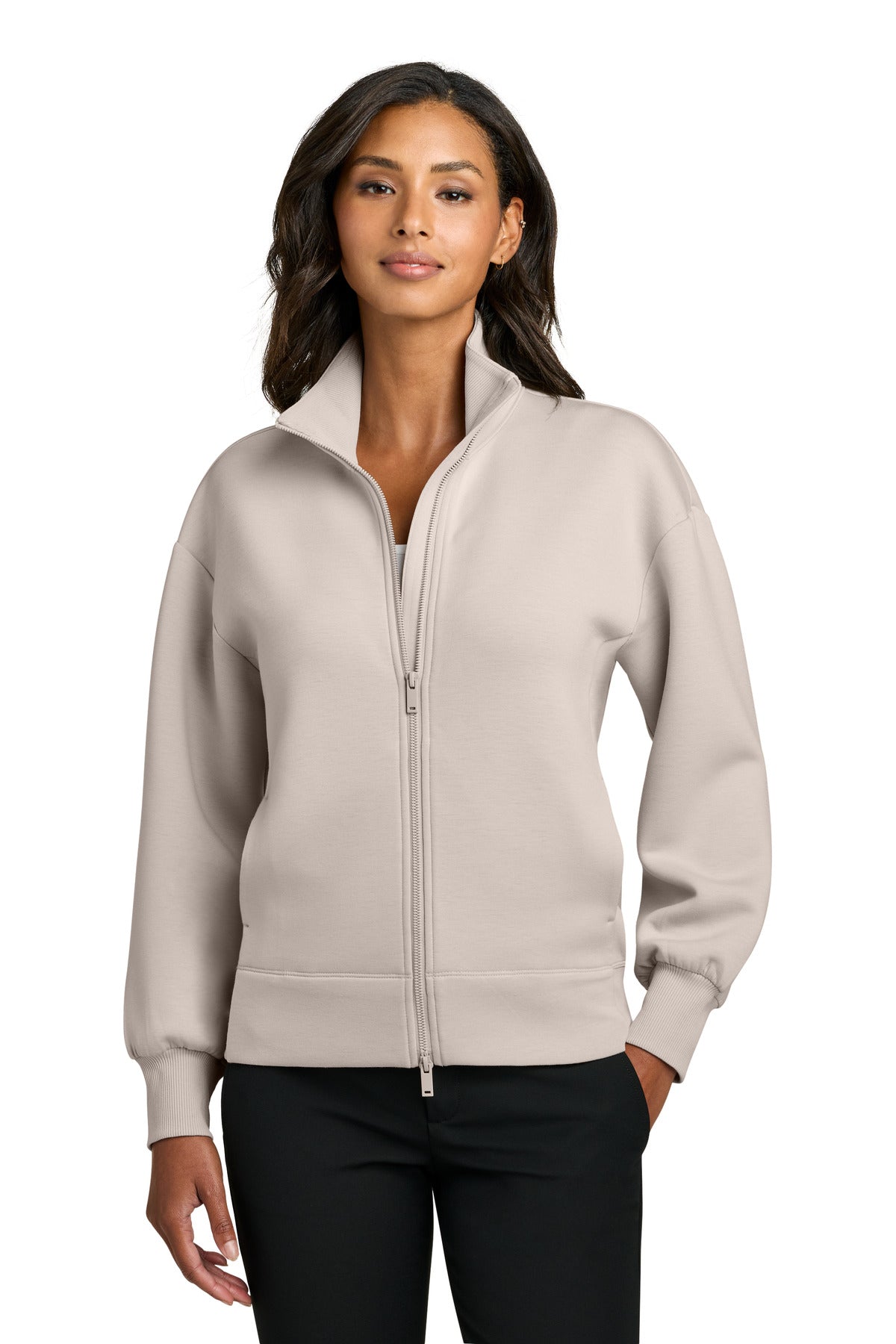 Mercer+Mettle Women's Soft Spacer Full-Zip MM3103 in Warm Quartz