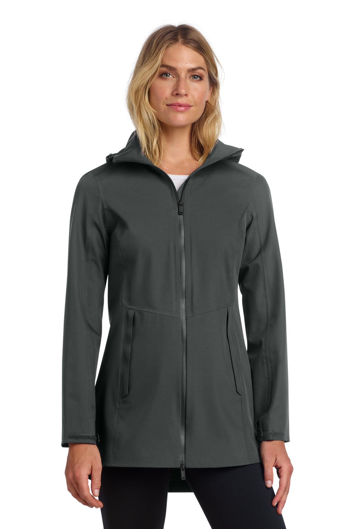 Mercer+Mettle Women's Waterproof Rain Shell MM7001 in Anchor Grey